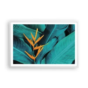 Affiche dans un cadre blanc - Poster - Fleur d'Eden - 91x61 cm