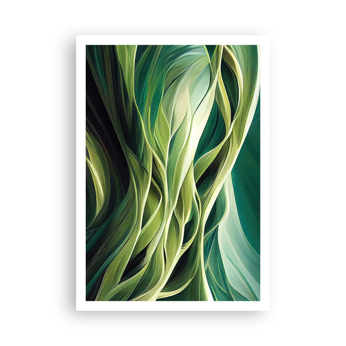 Affiche - Poster - Jeu de vert abstrait - 70x100 cm