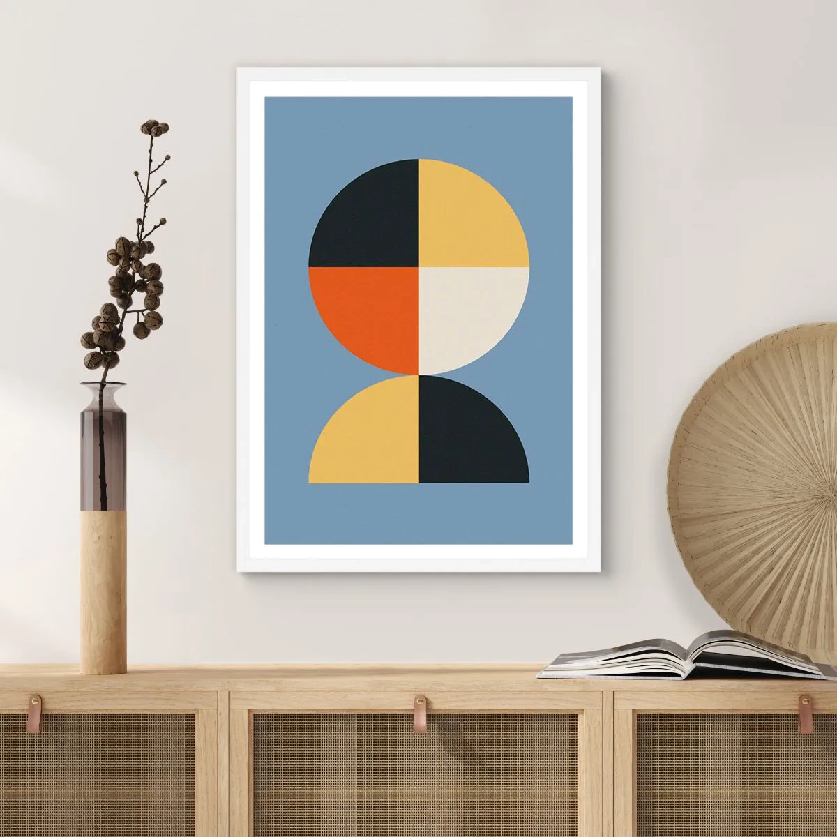 Affiche dans un cadre blanc - Poster - Regarde et compte - 40x50 cm