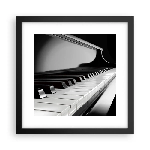 Affiche dans un cadre noir - Poster - Harmonie des formes et des couleurs - 30x30 cm