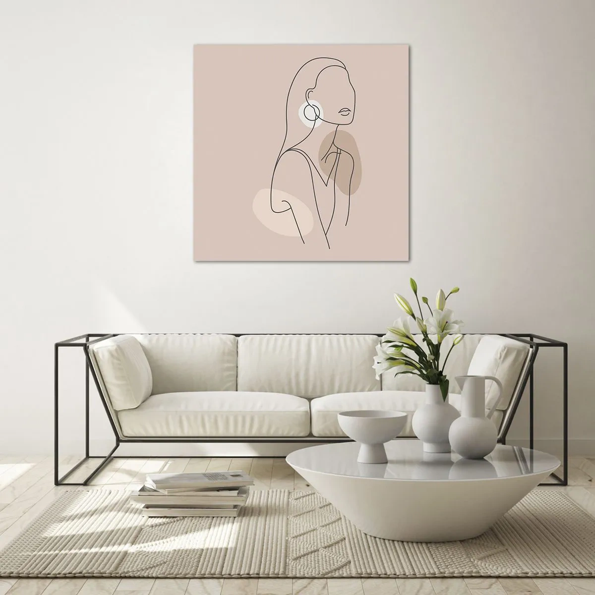 Impression sur verre - Image sur verre - Icone féminin - 40x40 cm