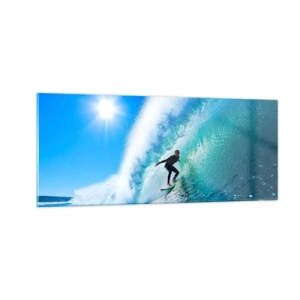 Impression sur verre - Image sur verre - A travers le grand ciel bleu - 100x40 cm