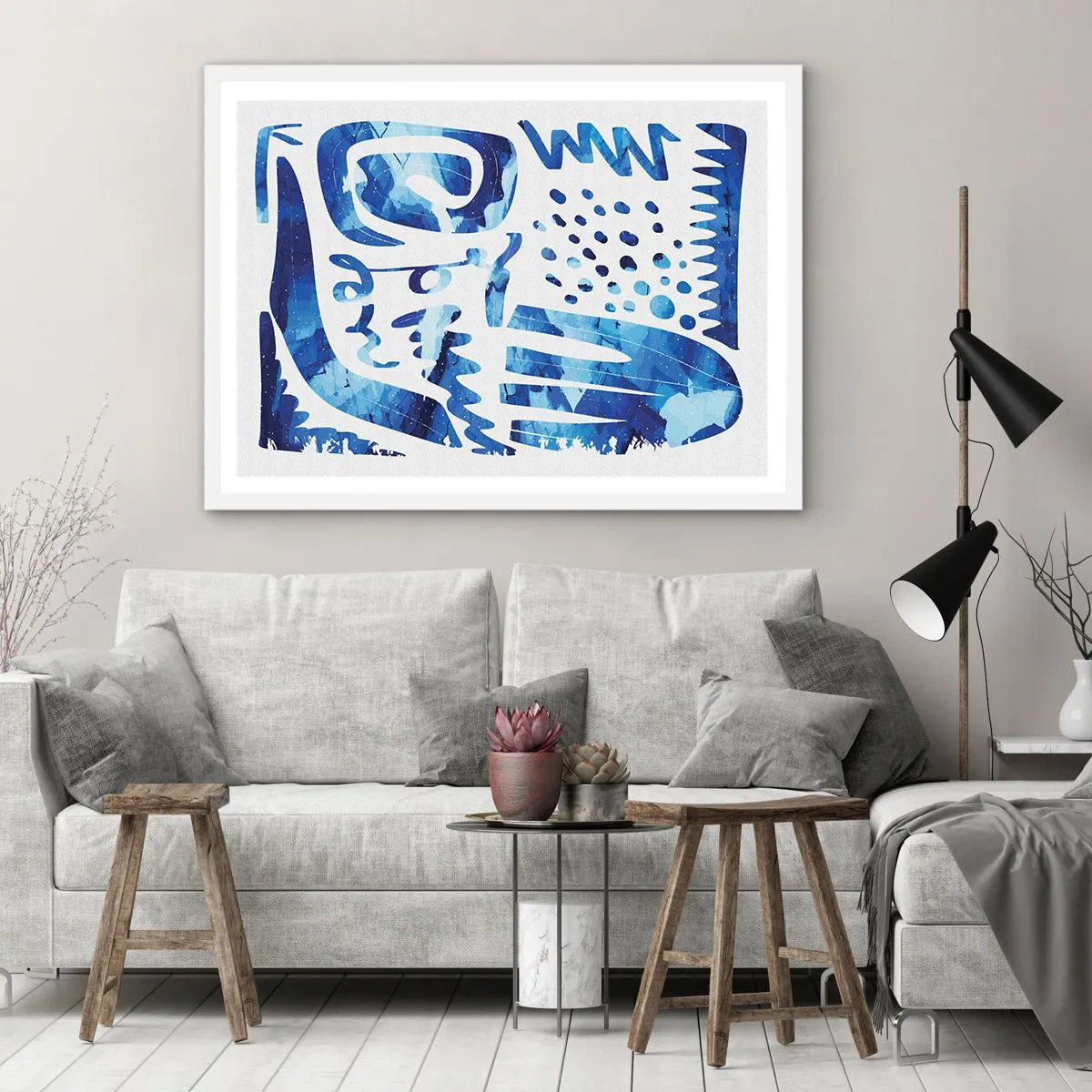 Affiche dans un cadre blanc - Poster - Retour aux racines - 70x50 cm