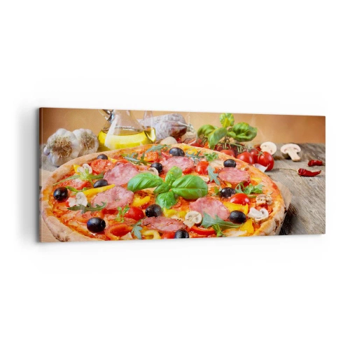 Impression sur toile - Image sur toile - Avec une vraie saveur italienne - 100x40 cm