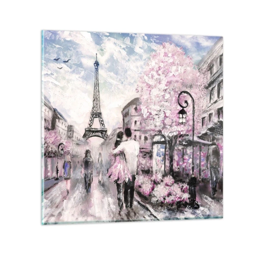 Impression sur verre - Image sur verre - Comment tomber amoureu, il faut juste... - 30x30 cm