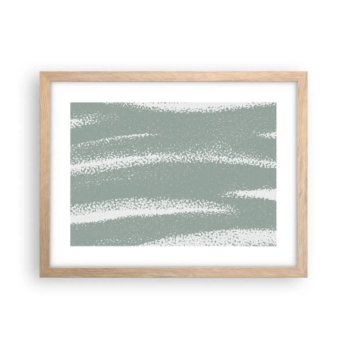 Affiche dans un chêne clair - Poster - Abstraction dans un climat hivernal - 40x30 cm