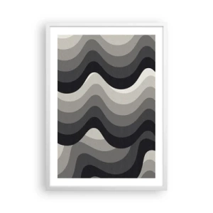 Affiche dans un cadre blanc - Poster - Vague après vague - 50x70 cm