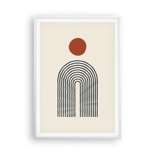 Affiche dans un cadre blanc - Poster - Le magnétisme des formes et des couleurs - 70x100 cm