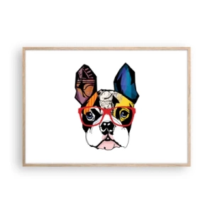 Affiche dans un chêne clair - Poster - Intellectuel - 100x70 cm