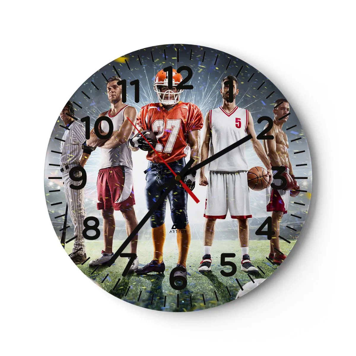 Horloge murale - Pendule murale - Gladiateurs des champs - 40x40 cm