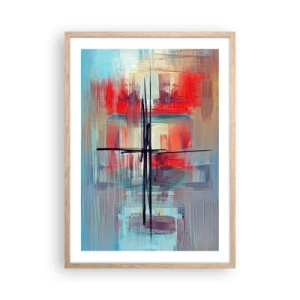 Affiche dans un chêne clair - Poster - Un paysage dans une dimension inconnue - 50x70 cm