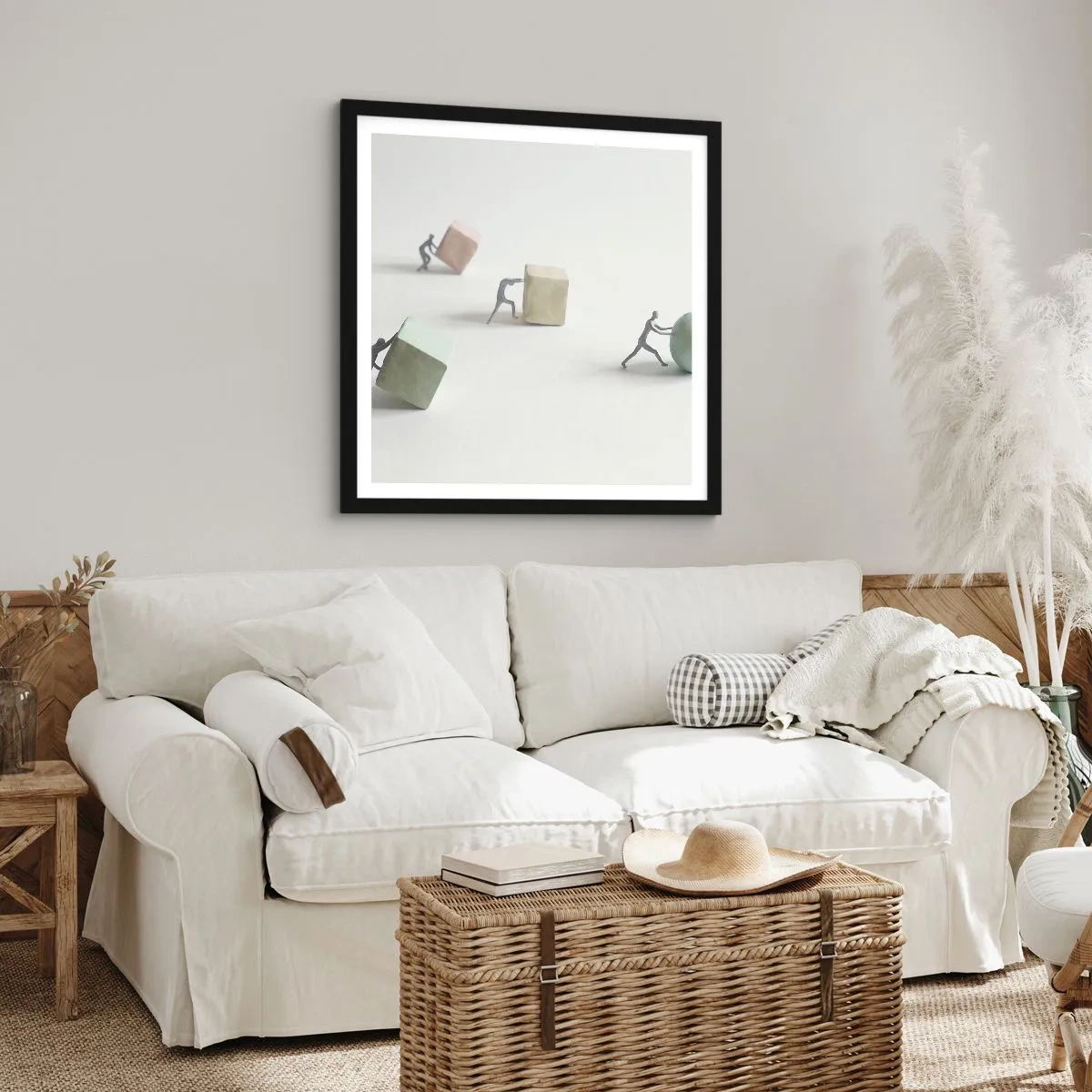 Affiche dans un cadre noir - Poster - Rien que la vie - 60x60 cm