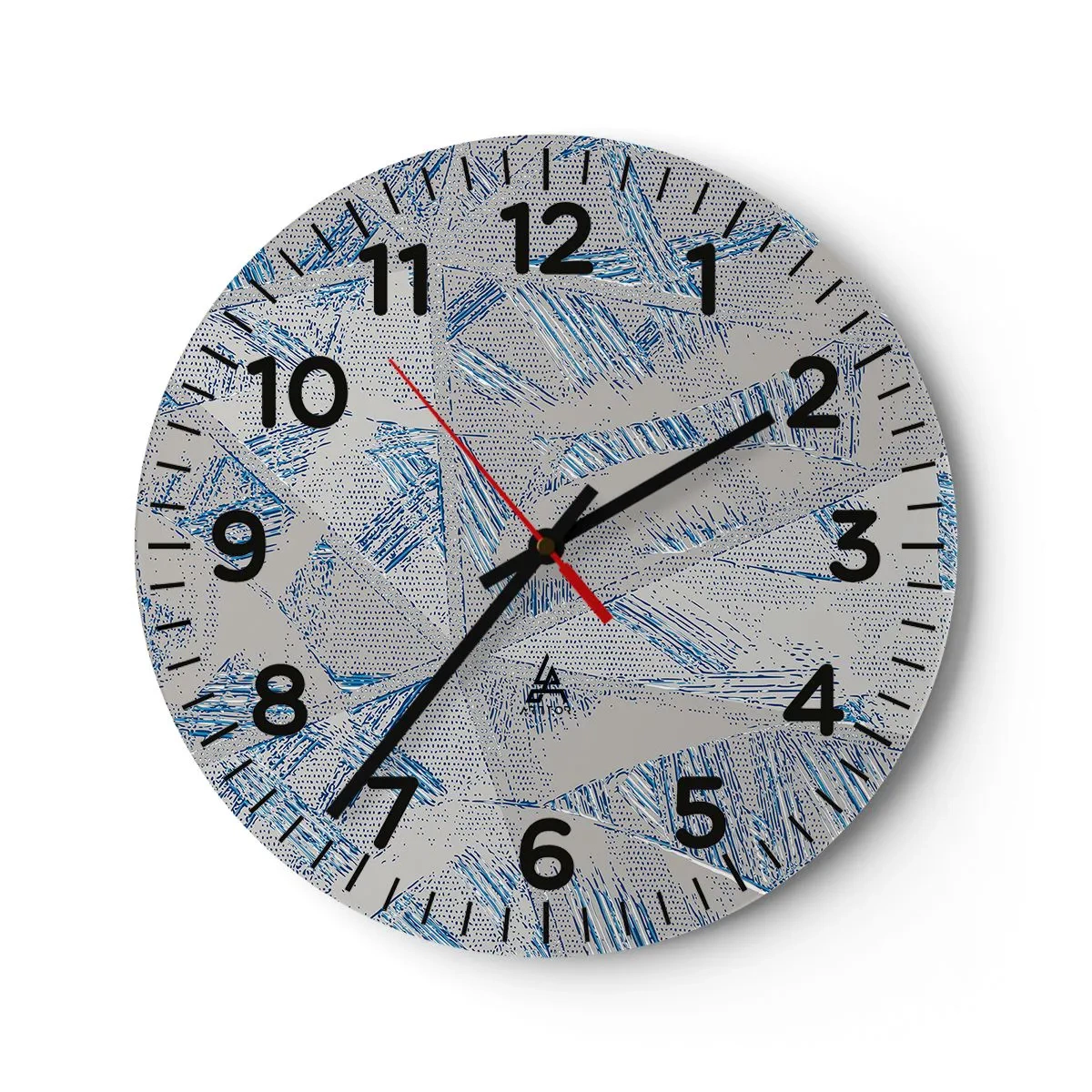 Horloge murale - Pendule murale - Dans un labyrinthe bleu-gris - 30x30 cm