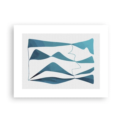 Affiche - Poster - Abstraction : composé turquoise - 40x30 cm