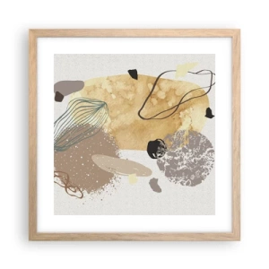 Affiche dans un chêne clair - Poster - Plumcologie appliquée - 40x40 cm