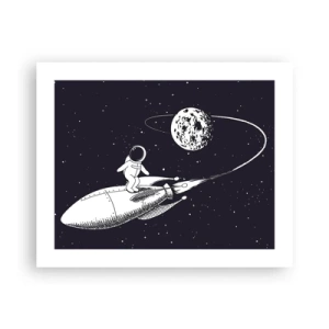 Affiche - Poster - Surfeur de l'espace - 50x40 cm