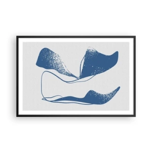 Affiche dans un cadre noir - Poster - Abstraction ailée - 91x61 cm