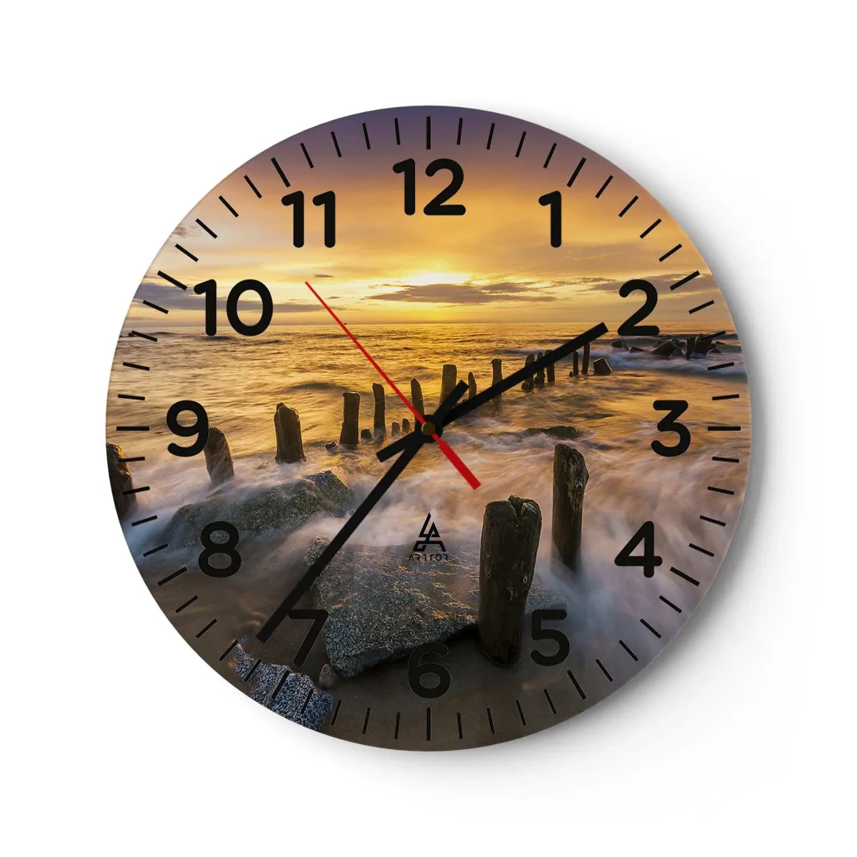 Horloge murale - Pendule murale - La beauté brute de la mer Baltique - 30x30 cm