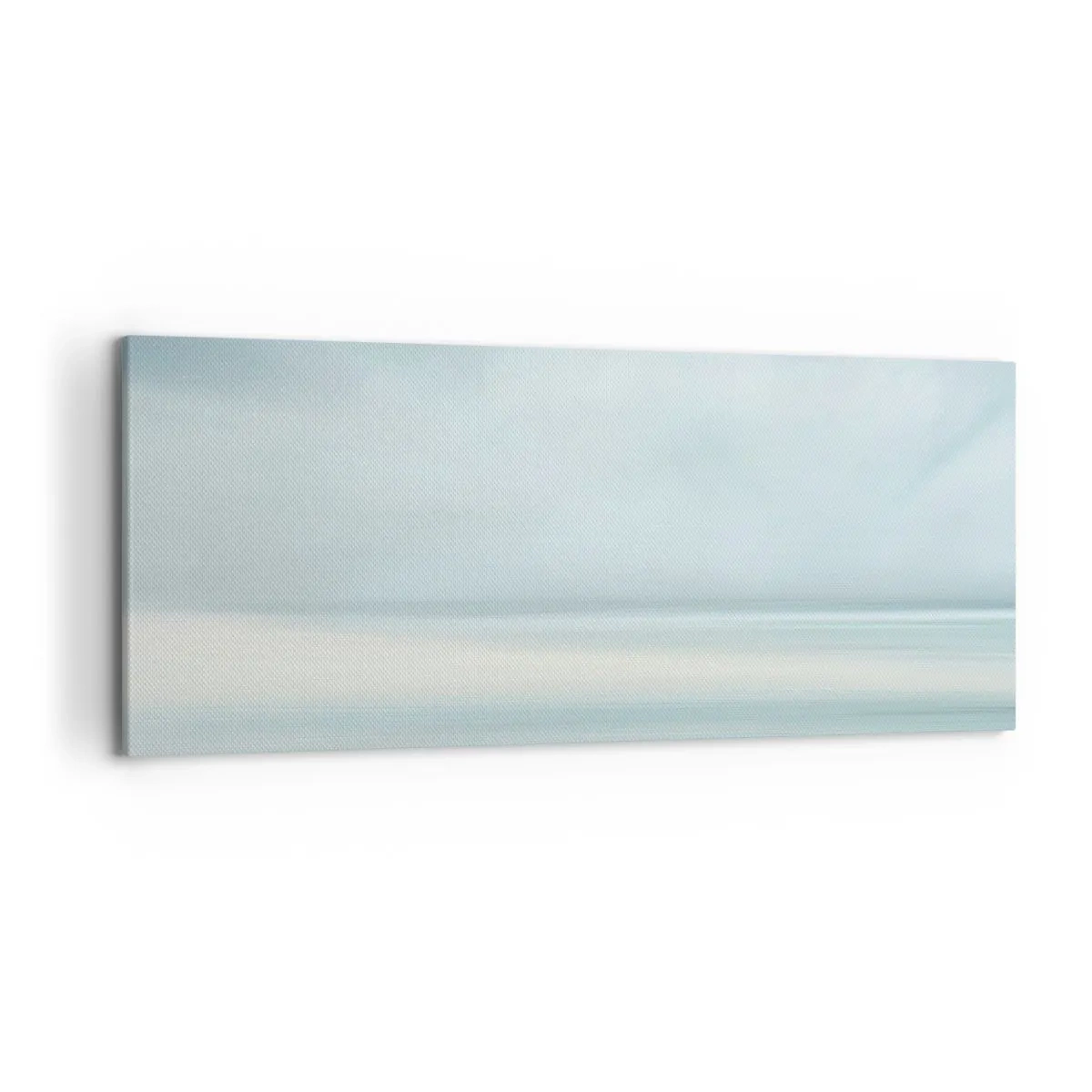 Impression sur toile - Image sur toile - Un paysage minimaliste aux nuances délicates de bleu - 120x50cm - Paix à l'horizon - Décoration murale moderne pour le salon et la chambre ARTTOR