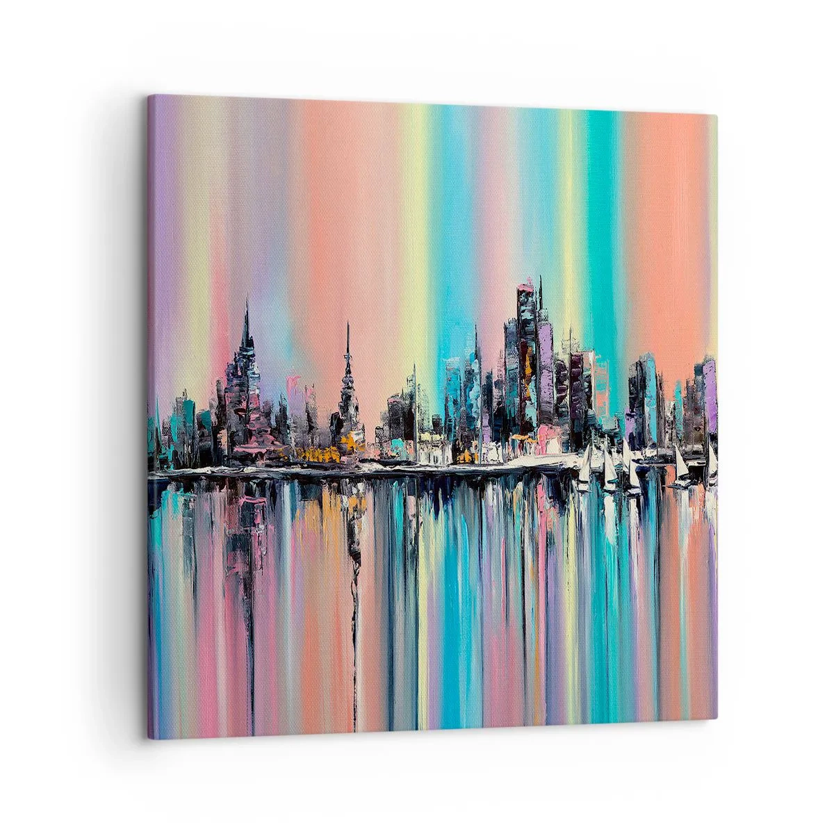 Impression sur toile - Image sur toile - Noyé par la lumière de la nuit - 50x50 cm