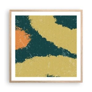 Affiche dans un chêne clair - Poster - Abstraction – mouvement lent - 60x60 cm