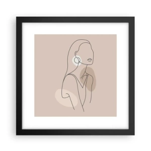 Affiche dans un cadre noir - Poster - Icone féminin - 30x30 cm