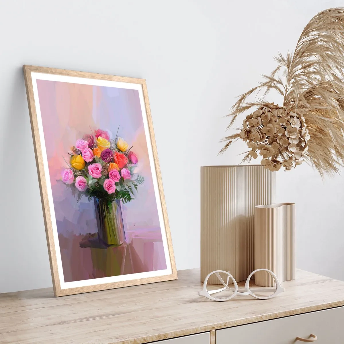 Affiche dans un chêne clair - Poster - Beauté conservée - 50x70 cm