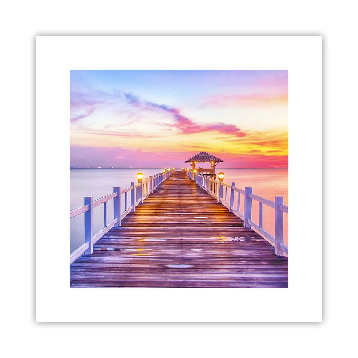 Affiche - Poster - Le silence lilas-doré du soir - 30x30 cm