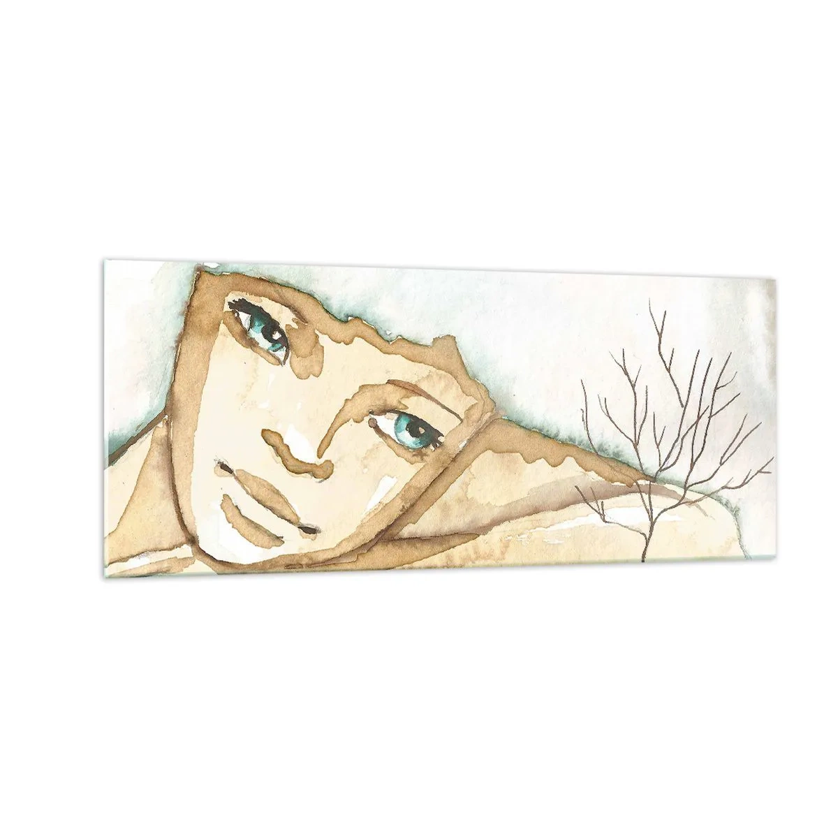 Impression sur verre - Image sur verre - L'arbre de la poésie naît du silence - 100x40 cm