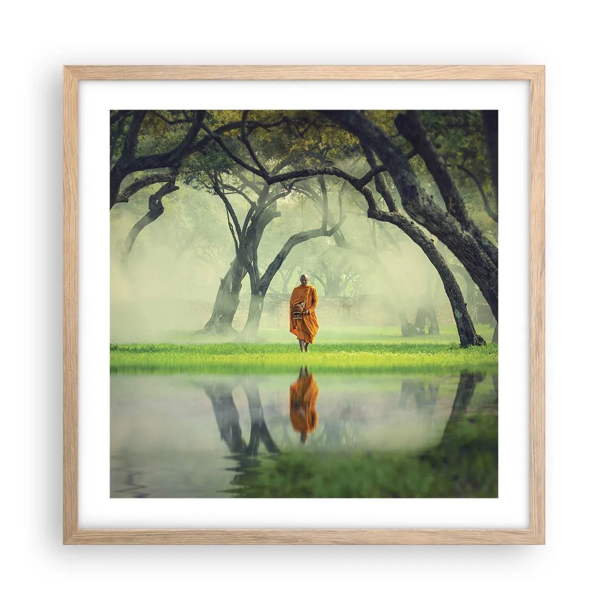 Affiche dans un chêne clair - Poster - En route vers l'illumination - 50x50 cm