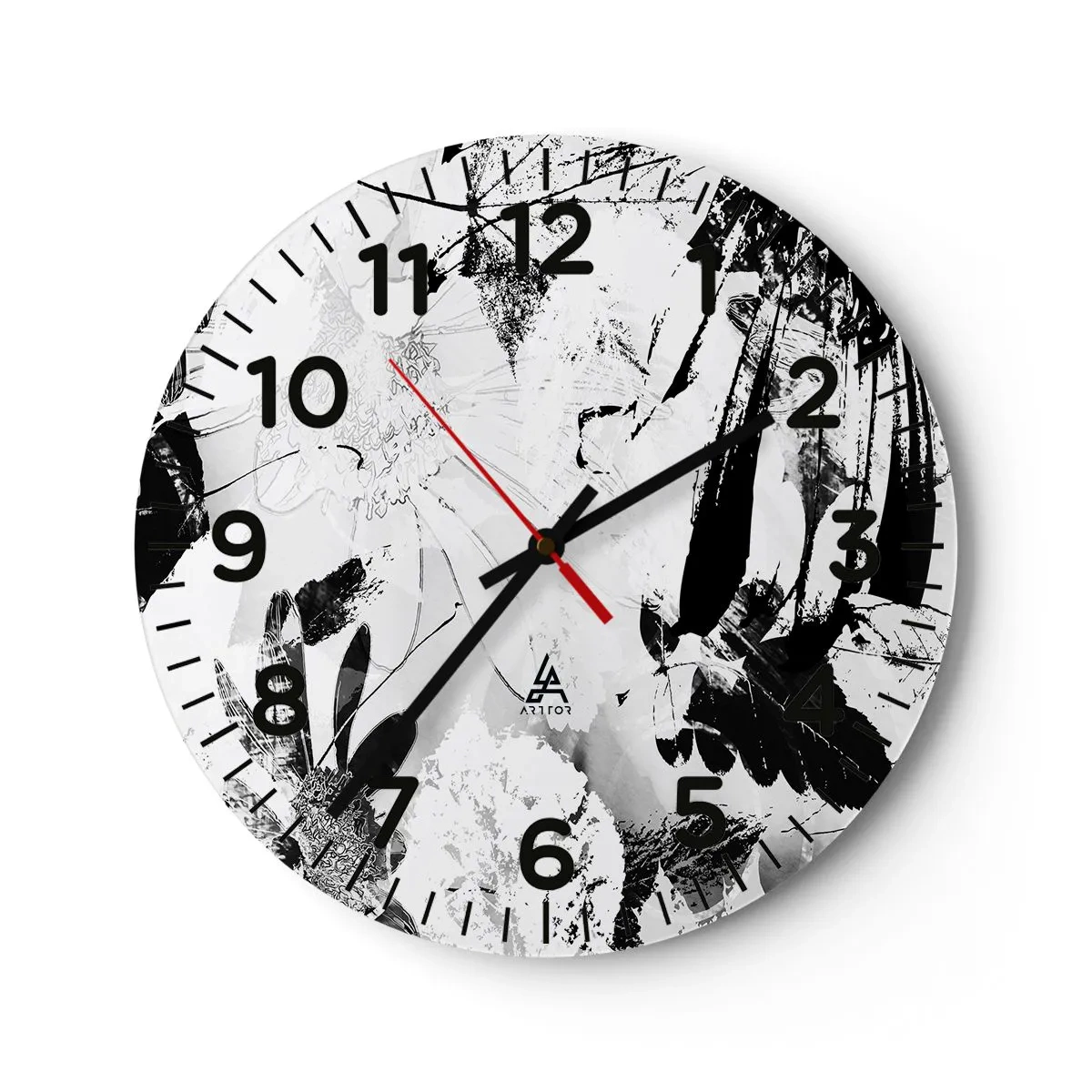 Horloge murale - Pendule murale - Automne en négatif - 40x40 cm