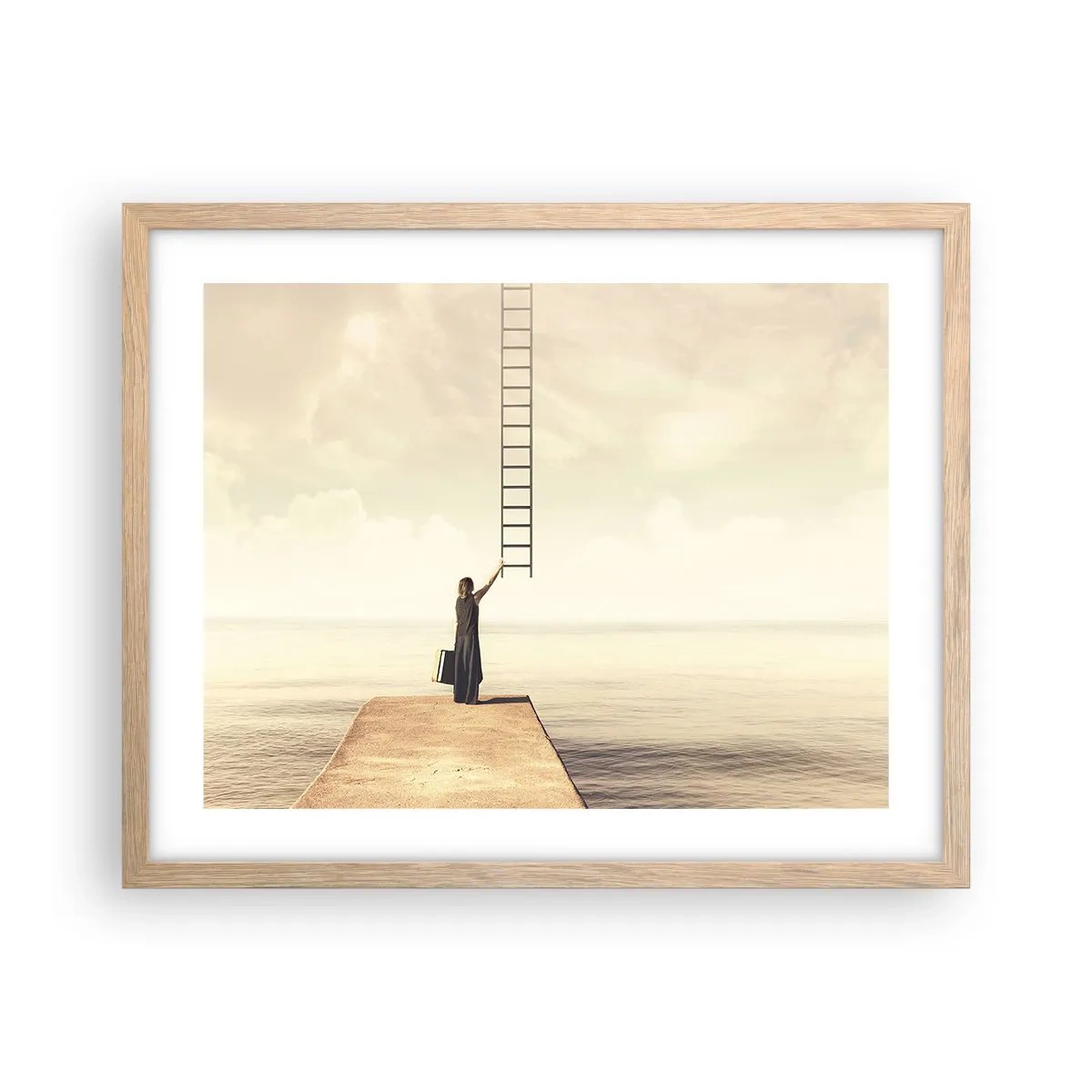 Affiche dans un chêne clair - Poster - Voyage magique - 50x40 cm