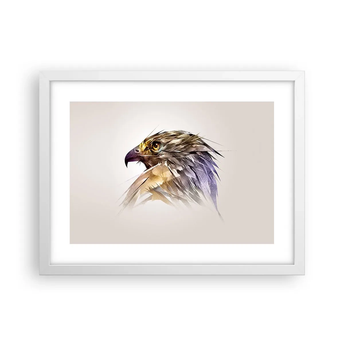 Affiche dans un cadre blanc - Poster - Portrait d'un guerrier - 40x30 cm