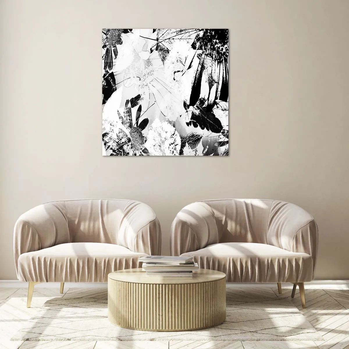 Impression sur verre - Image sur verre - Automne en négatif - 70x70 cm