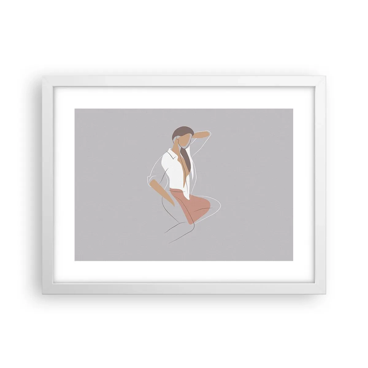 Affiche dans un cadre blanc - Poster - Contour gracieux - 40x30 cm