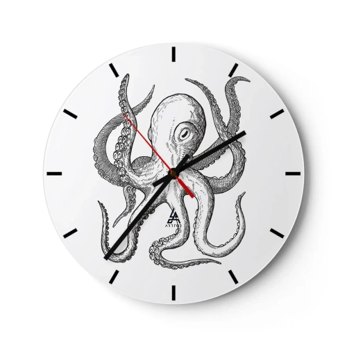 Horloge murale - Pendule murale - Dansant avec les vagues - 40x40 cm