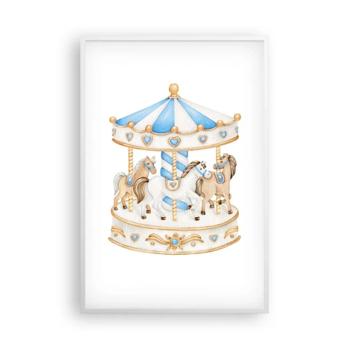 Affiche dans un cadre blanc - Poster - Douce enfance - 61x91 cm