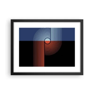 Affiche dans un cadre noir - Poster - Dans une étreinte géométrique - 40x30 cm