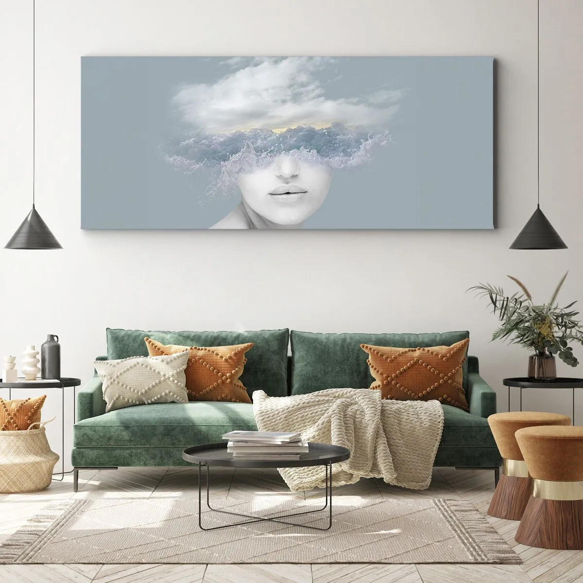 Impression sur toile - Image sur toile - La tête dans les nuages - 100x40 cm