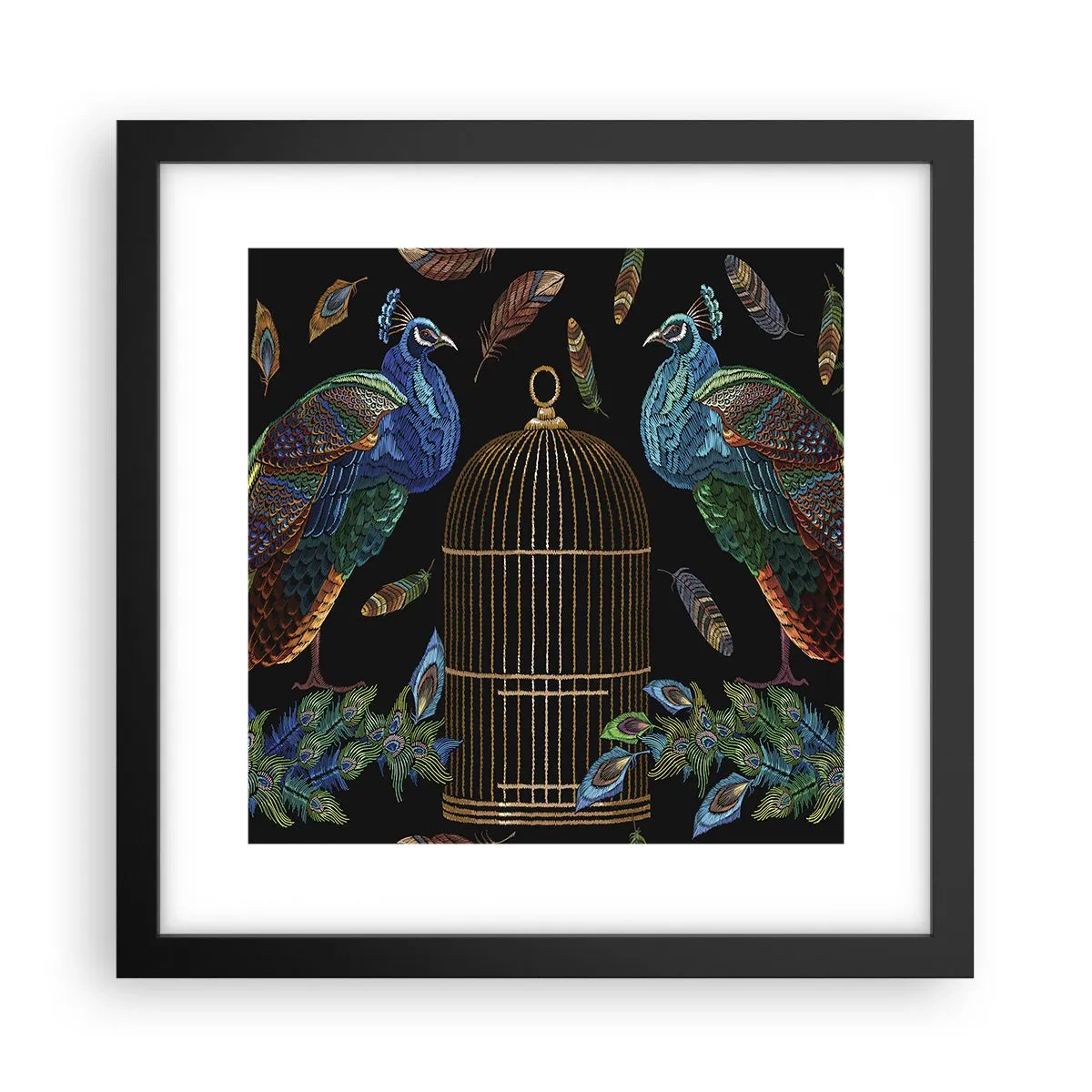 Affiche dans un cadre noir - Poster - En robes royales - 30x30 cm