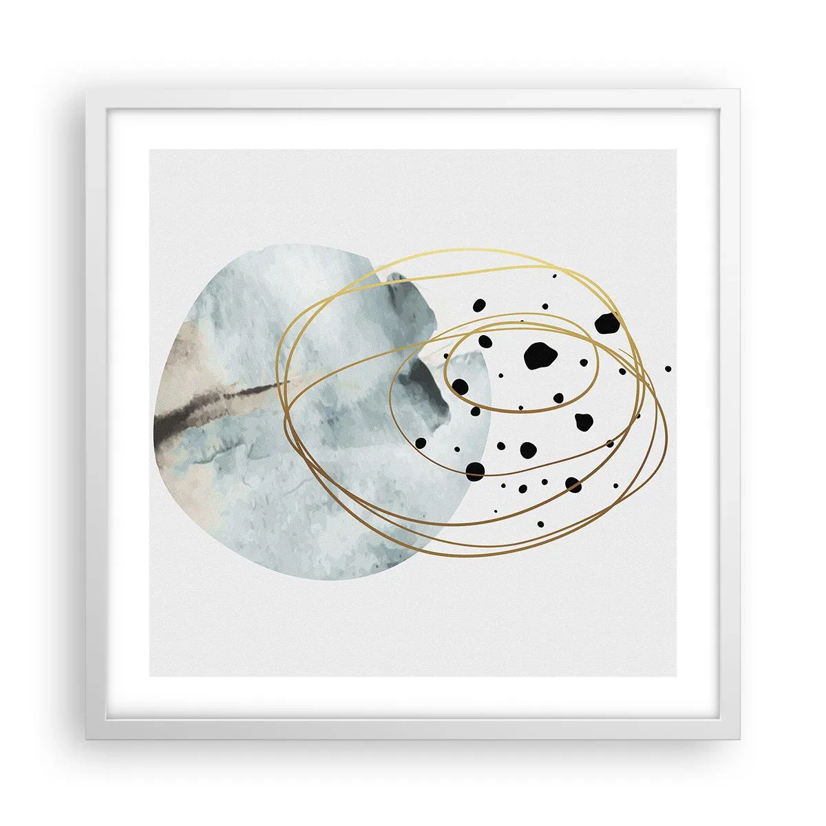 Affiche dans un cadre blanc - Poster - Emmêlement de l'espace - 50x50 cm