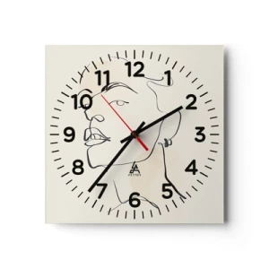 Horloge murale - Pendule murale - Regard fier - 40x40 cm