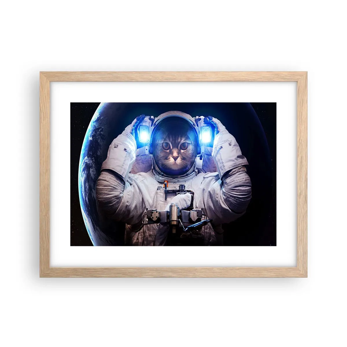 Affiche dans un chêne clair - Poster - Houston, vous avez un problème - 40x30 cm