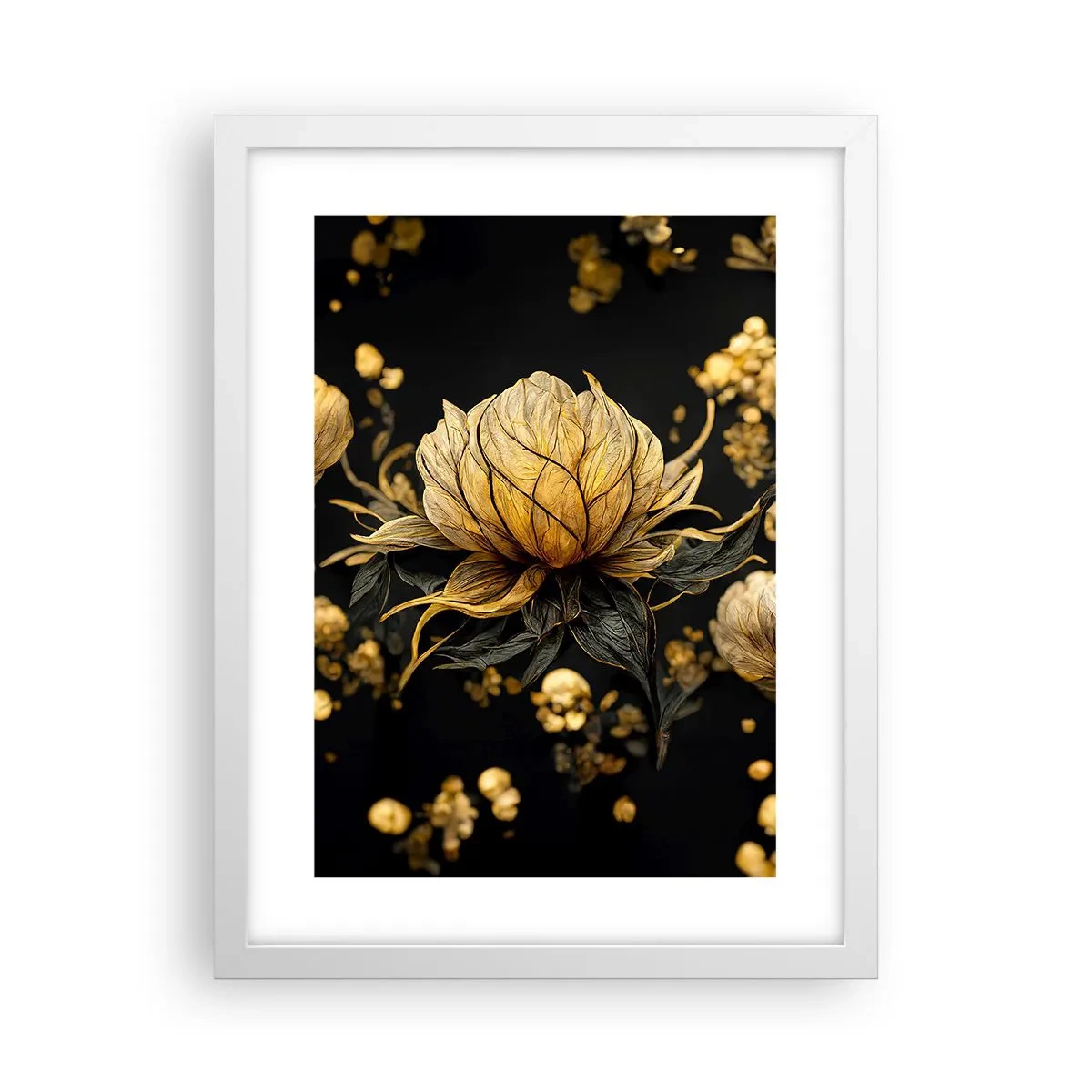 Affiche dans un cadre blanc - Poster - Fragilité subtile - 30x40 cm