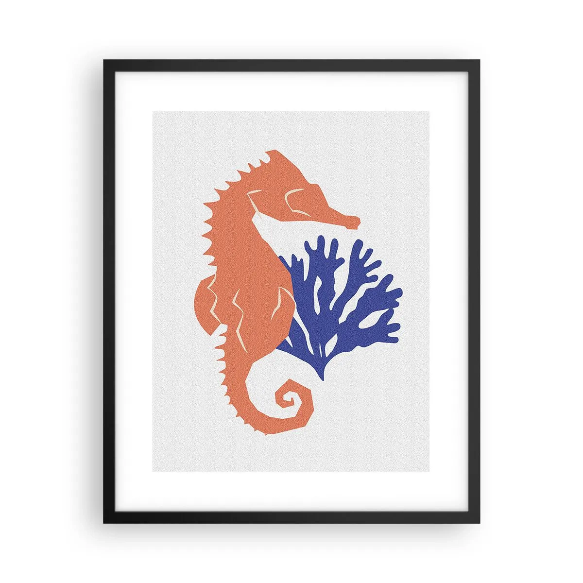 Affiche dans un cadre noir - Poster - Dans une prairie sous-marine - 40x50 cm