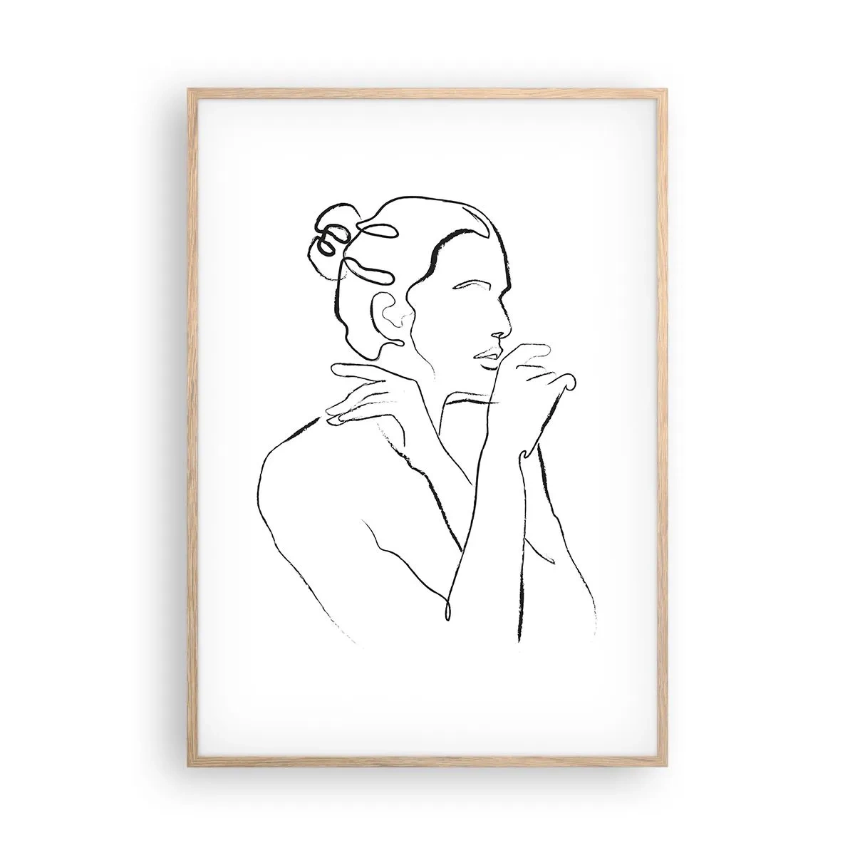 Affiche dans un chêne clair - Poster - Nu : un mystère sensuel - 70x100 cm