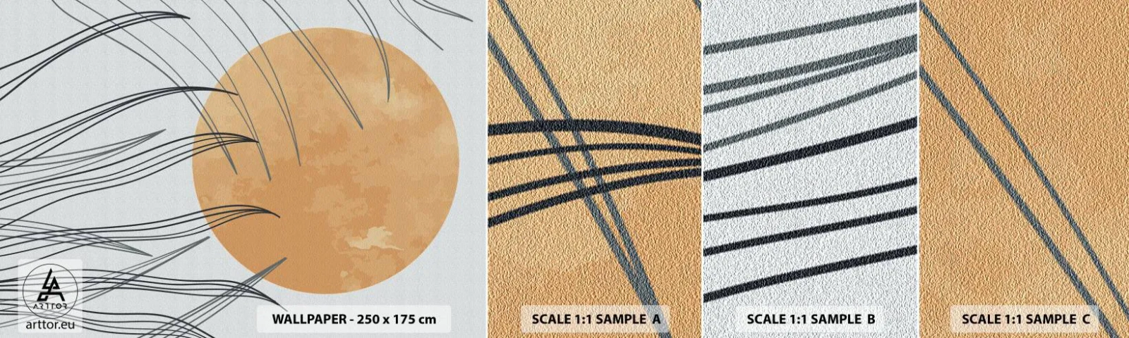 Échantillon De Papier Peint Standard Eco - Toujours vers le soleil - Soleil, Minimalisme, Morceau - 100x30 cm