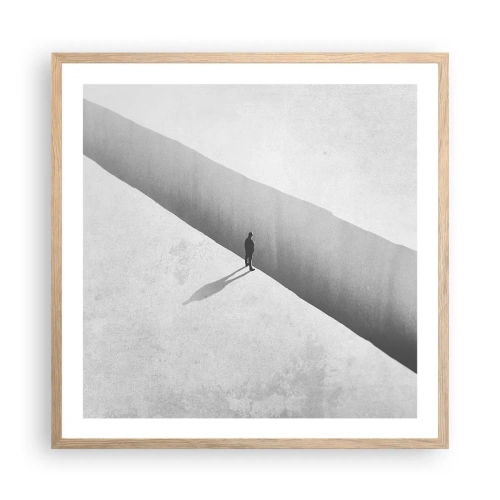 Affiche dans un chêne clair - Poster - Un objectif clair - 60x60 cm