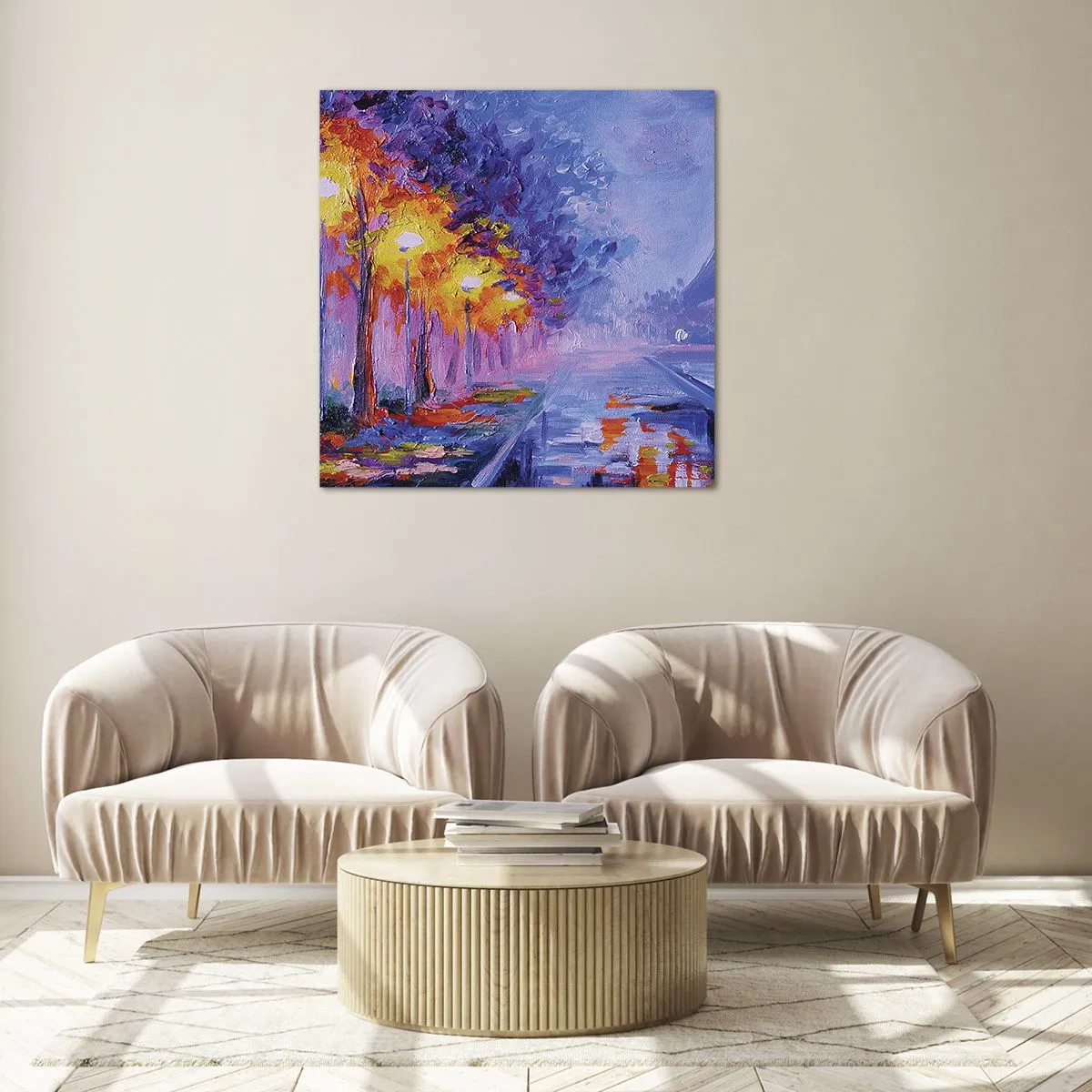 Impression sur verre - Image sur verre - Une ballade idéale - 30x30 cm