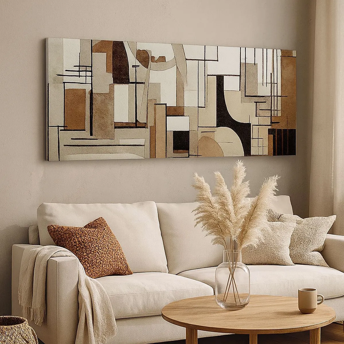 Impression sur toile - Image sur toile - Paysage urbain 2.0 - 100x40 cm